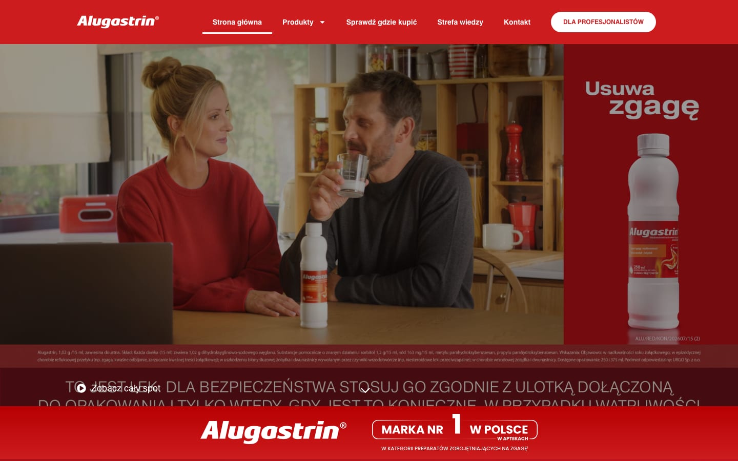 Alugastrin website (alugastrin.pl): homepage