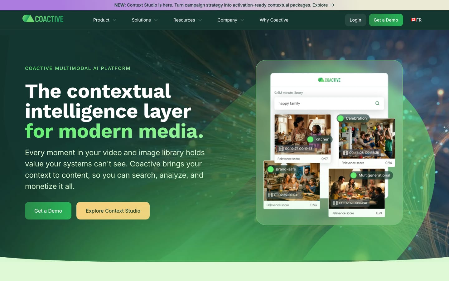 Coactive AI website, homepage