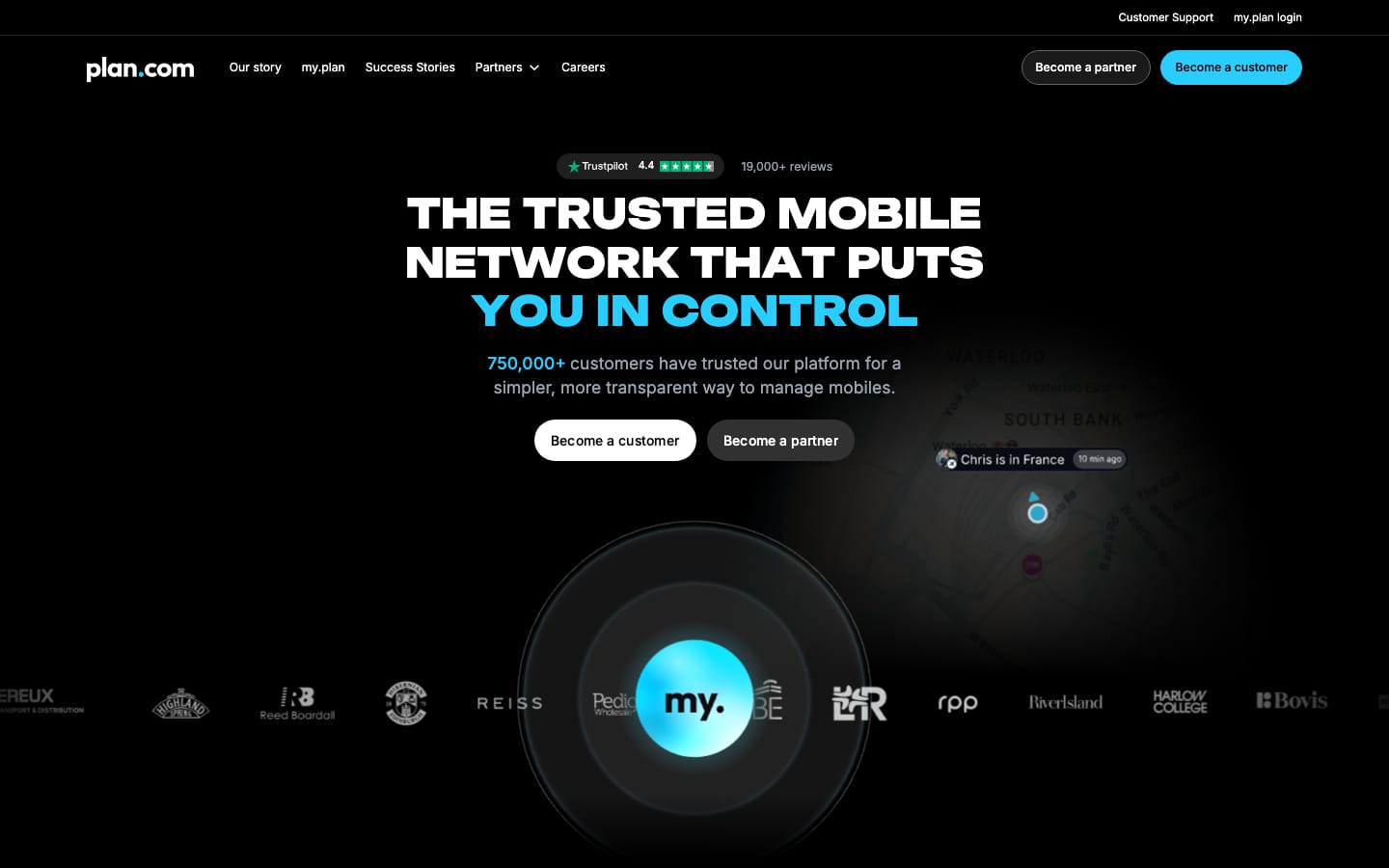 plan.com website, homepage
